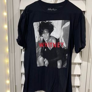 Whitney Houston size large black T-shirt